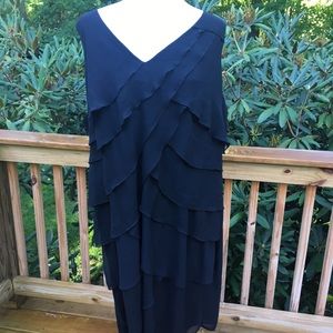Lane Bryant tiered black dress plus size